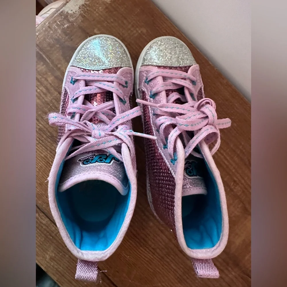 Jojo Siwa Sparkly Pink High-Top Sneakers - Picture 8 of 9